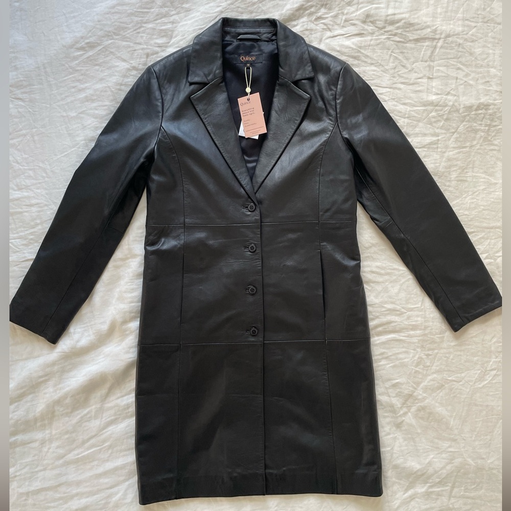 Quince leather trench